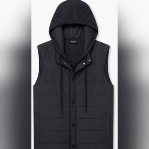 NEW in "SEALED" in pkg Men's NAADAM Mixed Media Puffer Vest ... Smoke XL